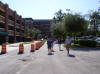 Parking lot with tailgators